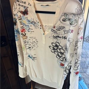 Desigual Multicolor Graphic Blouse